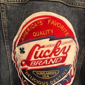 Lucky brand logo jean jacket